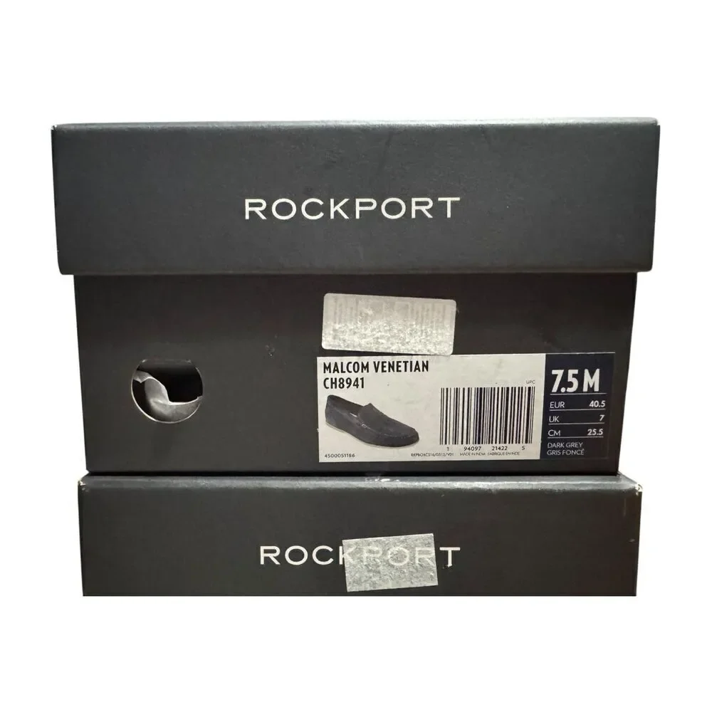 Rockport Malcom Venetian Dark Grey/Green Loafer Men’s Size 7.5M
